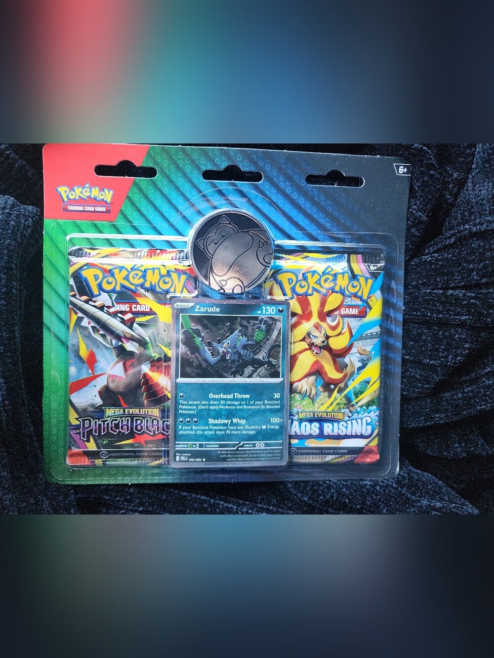 Pokémon TCG Mega Evolution Pitch Black + Chaos Rising ( Zarude 2-Pack Blister )